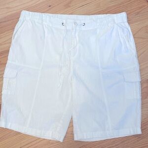 Women Within Linen Blend Shorts Womens 26W Cargo Beach Coastal Summer 11’inseam